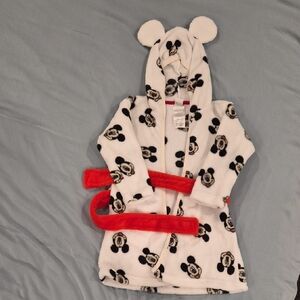 Disney Mickey Mouse Kids' Pajama Robe with Red Belt